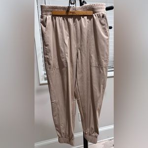 Calia Beige Journey Collection High Rise Jogger Leather-Type Feel Size Large